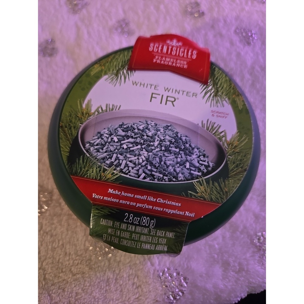 Scentsicles White Winter Fir Flameless‎ Fragrance 2.8 oz Tin Holiday Home Scent